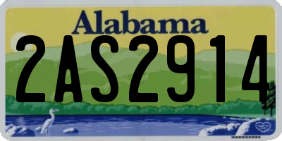 AL license plate 2AS2914