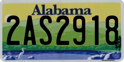 AL license plate 2AS2918