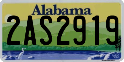 AL license plate 2AS2919