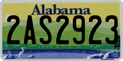 AL license plate 2AS2923