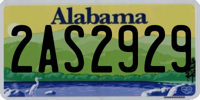 AL license plate 2AS2929