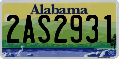 AL license plate 2AS2931