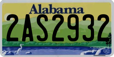 AL license plate 2AS2932