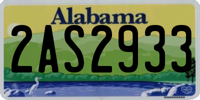 AL license plate 2AS2933