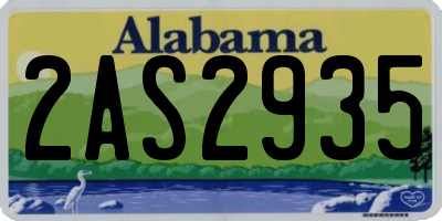 AL license plate 2AS2935