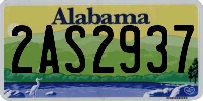 AL license plate 2AS2937