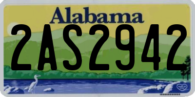 AL license plate 2AS2942