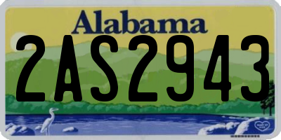AL license plate 2AS2943