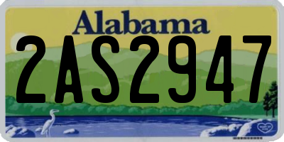 AL license plate 2AS2947