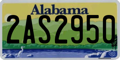 AL license plate 2AS2950