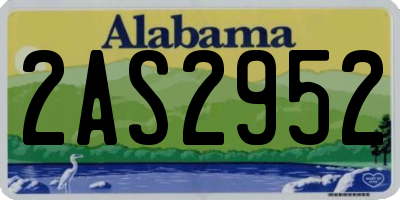 AL license plate 2AS2952