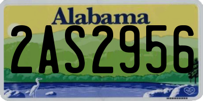 AL license plate 2AS2956