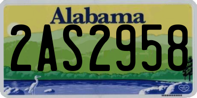 AL license plate 2AS2958
