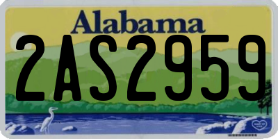 AL license plate 2AS2959