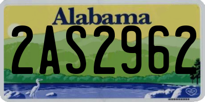 AL license plate 2AS2962