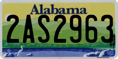AL license plate 2AS2963