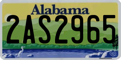 AL license plate 2AS2965