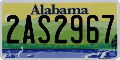 AL license plate 2AS2967