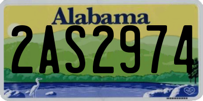 AL license plate 2AS2974