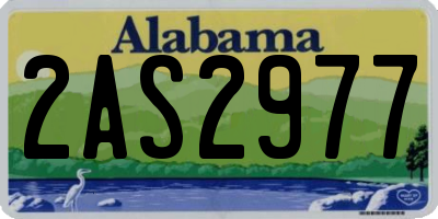 AL license plate 2AS2977