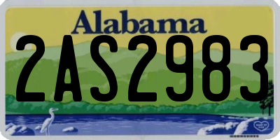 AL license plate 2AS2983