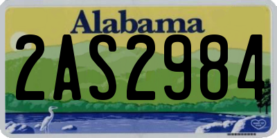 AL license plate 2AS2984