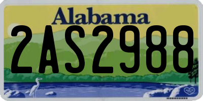 AL license plate 2AS2988