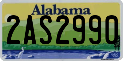 AL license plate 2AS2990