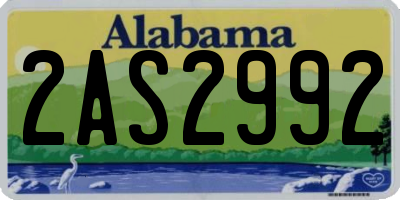 AL license plate 2AS2992
