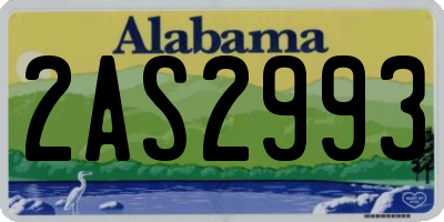 AL license plate 2AS2993