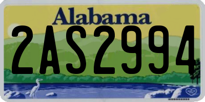 AL license plate 2AS2994