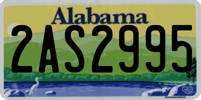 AL license plate 2AS2995
