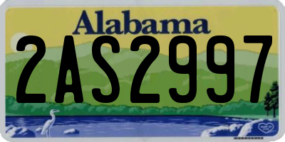 AL license plate 2AS2997