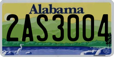 AL license plate 2AS3004