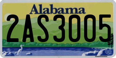 AL license plate 2AS3005