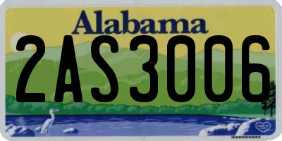 AL license plate 2AS3006