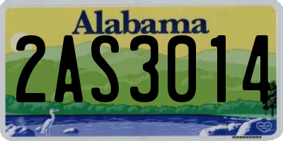 AL license plate 2AS3014