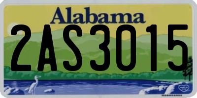 AL license plate 2AS3015
