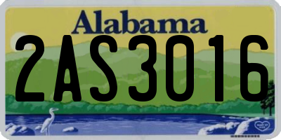 AL license plate 2AS3016