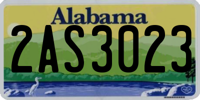 AL license plate 2AS3023