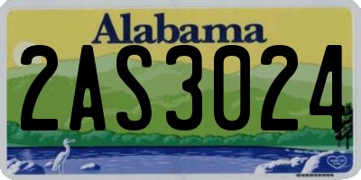 AL license plate 2AS3024