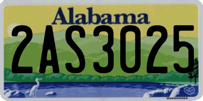 AL license plate 2AS3025
