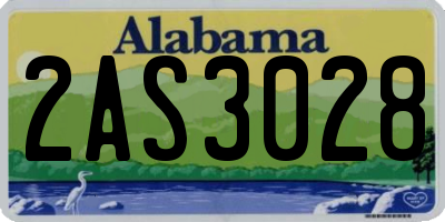 AL license plate 2AS3028
