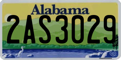 AL license plate 2AS3029