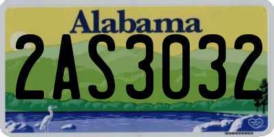 AL license plate 2AS3032