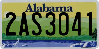 AL license plate 2AS3041