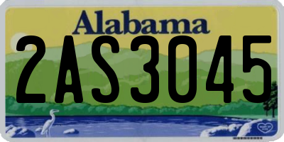 AL license plate 2AS3045