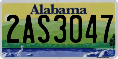 AL license plate 2AS3047