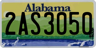 AL license plate 2AS3050