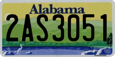 AL license plate 2AS3051